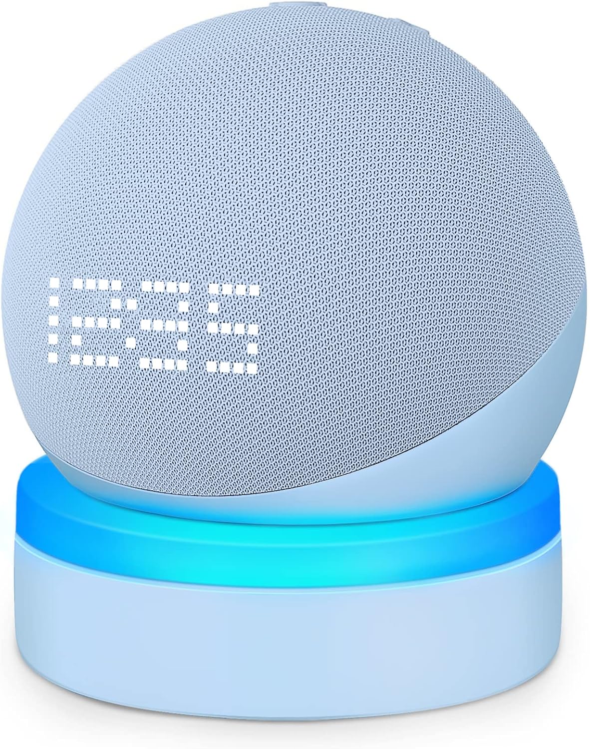 ZUOLACO Table Stand for Echo Dot 5th Generation, Desktop Holder Mount for Echo Dot 4th/5th Gen, Base Bracket with Light Guide, Dot Accessories with Built-in Cable Management, Cloud Blue