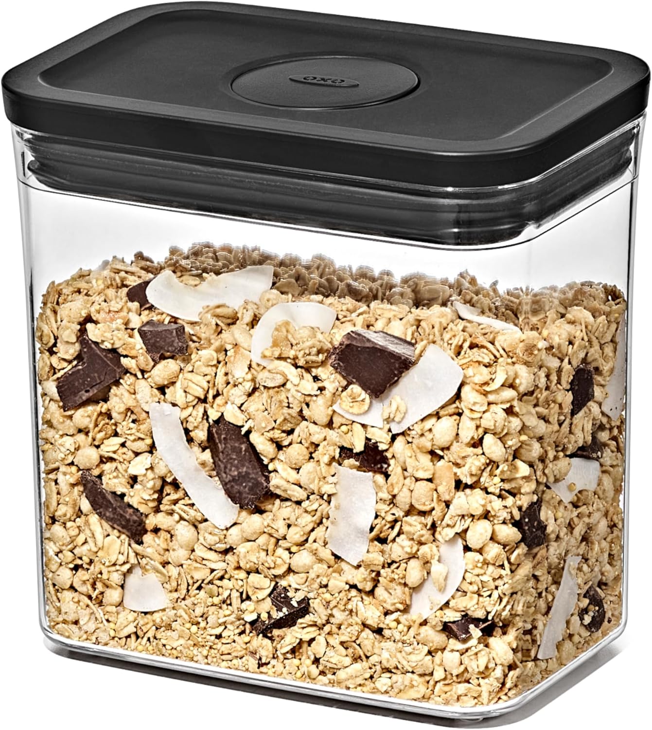 OXO Good Grips POP Container — Small Square Short — 1.7 Qt / 1.6 L — Matte Black, Organization and Storage Solution