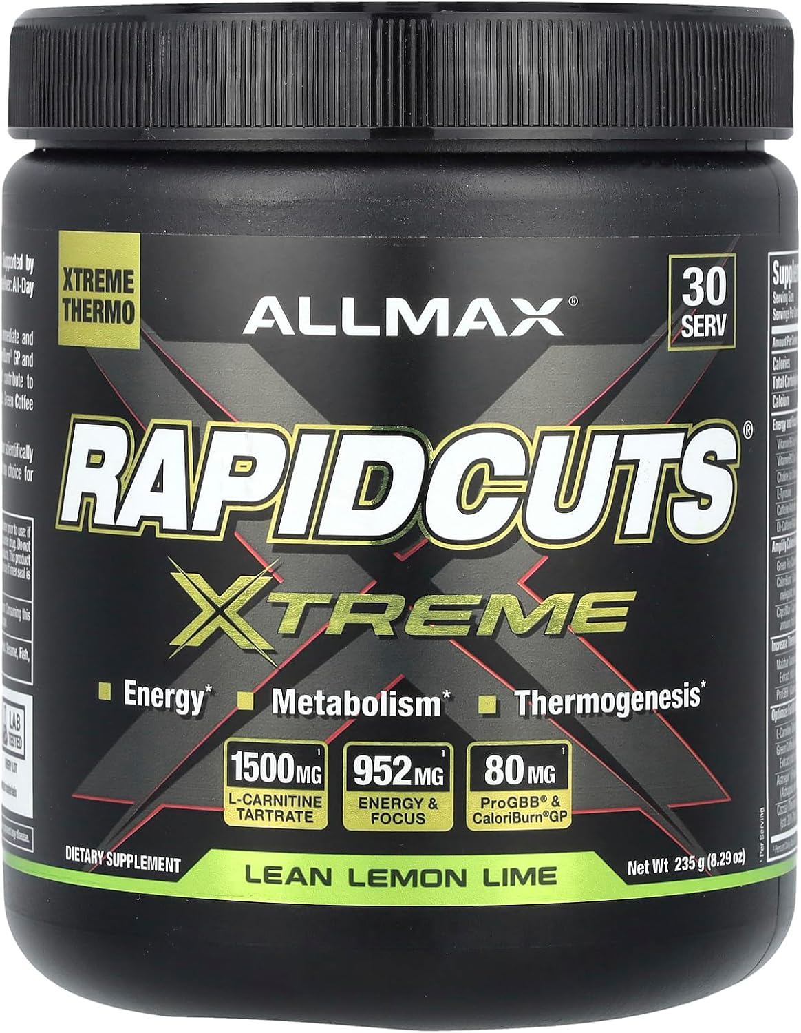 ALLMAX Nutrition Rapidcuts Xtreme Powder Lean Lemon Lime, 235G