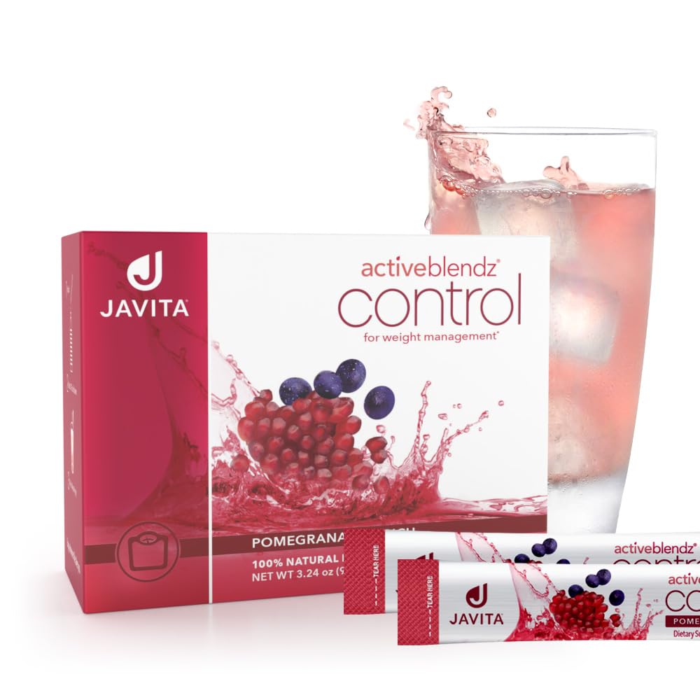 ActiveBlendz Control Instant Herbal & Fruit Drink – Refreshing Botanical Formula with Acai, Pomegranate – Supports Daily Balance & Craving Control – Convenient Wellness Beverage Mix by Javita (1 Box/24 Sticks)