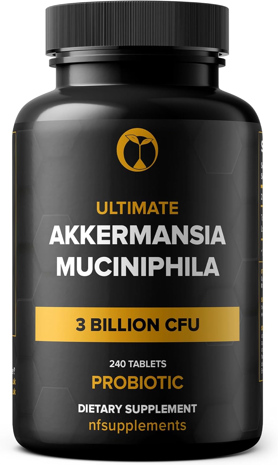 Akkermansia Muciniphila Probiotic Supplement 3 Billion CFU 240 Tablets Probiotics for Men & Women Supports Digestive & Gut Health Vegan Friendly Gluten Free Non-GMO (240, Akkermansia Muciniphila)