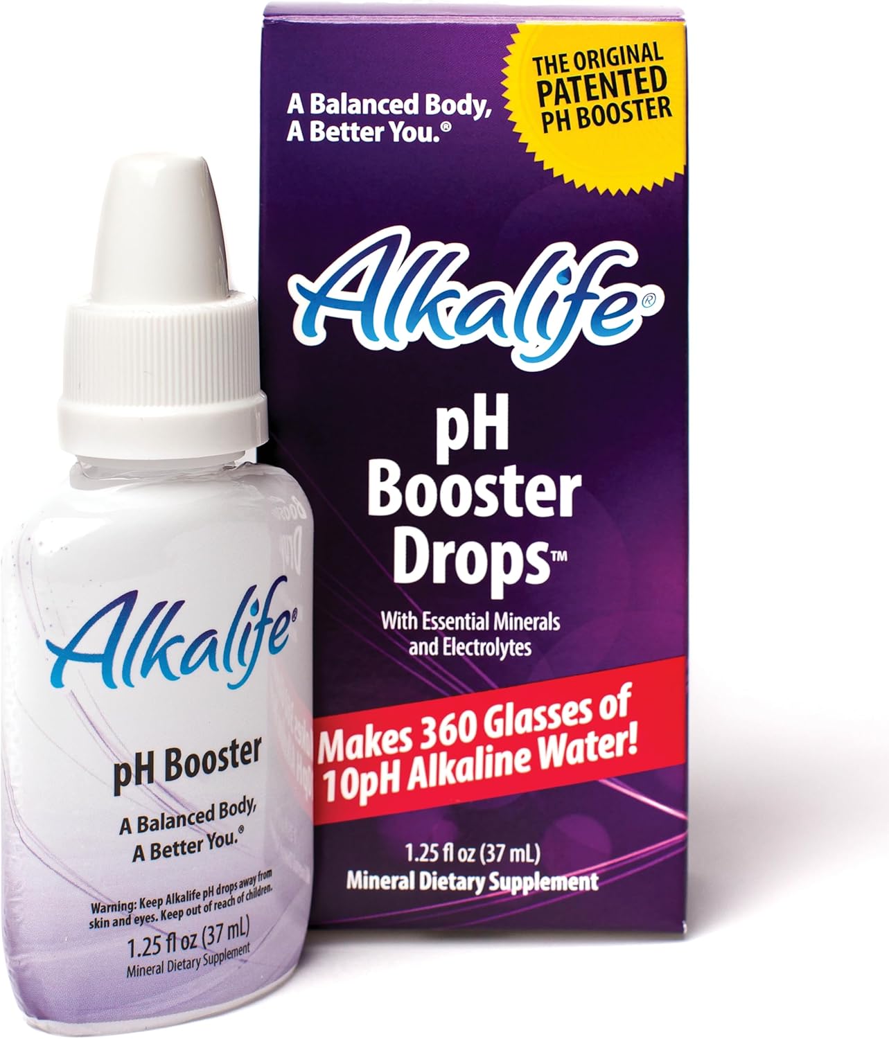 Alkalife pH Booster Drops, 1 Pack, Turn Any Drinking Water Into pH 10 Alkaline Water, 360 Servings Per Bottle, The Original Patented Formula, Electrolytes & Minerals