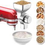 All Metal Grain Mill Attachment For Kitchenaid Stand Mixer, 12 Levels Flour Mill Grinder for Home, Fit for Grinding Wheat, Corn, Oats, Buckwheat,Millet and Other Cereals
