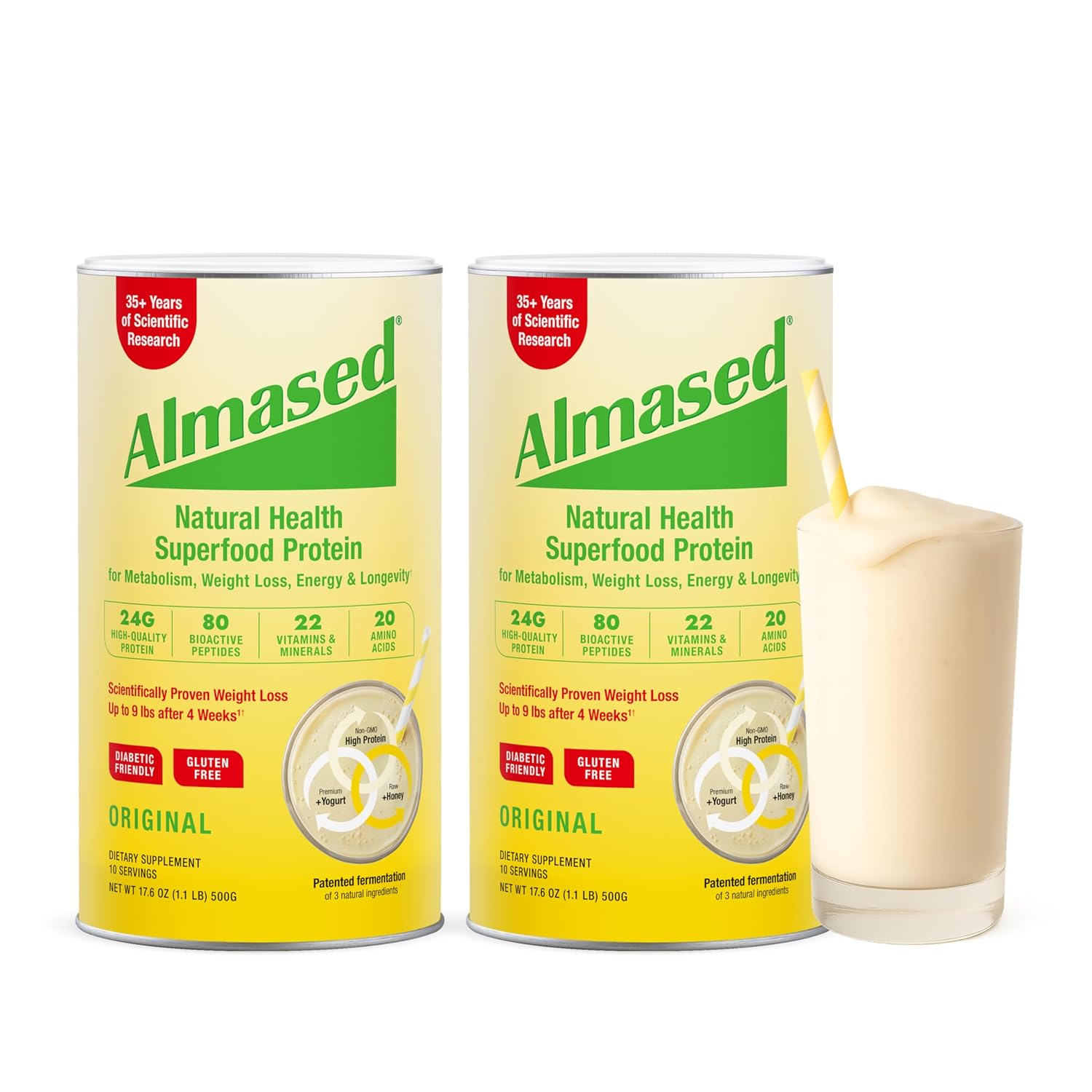 Almased Multi-Protein Powder 17.6 OZ (Pack of 2)
