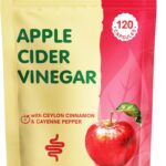 Apple Cider Vinegar Capsules with Mother, ACV Pills Supplements with Organic Cayenne Pepper & Ceylon Cinnamon, Inulin, Probiotics for Diet, Digestion, Detox, Immune, Vegan, 120 Ct