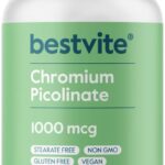 BESTVITE Chromium Picolinate 1000mcg (240 Vegetarian Capsules) - No Stearates - Vegan, Gluten Free, Non-GMO - Mineral Supplement - Supports Healthy Metabolism* - Easy-to-Swallow Capsules
