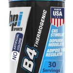 BPI Sports B4 – Extra Strength Natural Fat Burner for Women & Men – Keto-Friendly Fat Burner Capsules, Weight Loss & Appetite Control -Caffeine, Niacin, Quercetin, Yohimbine – 30 Servings – 710mg