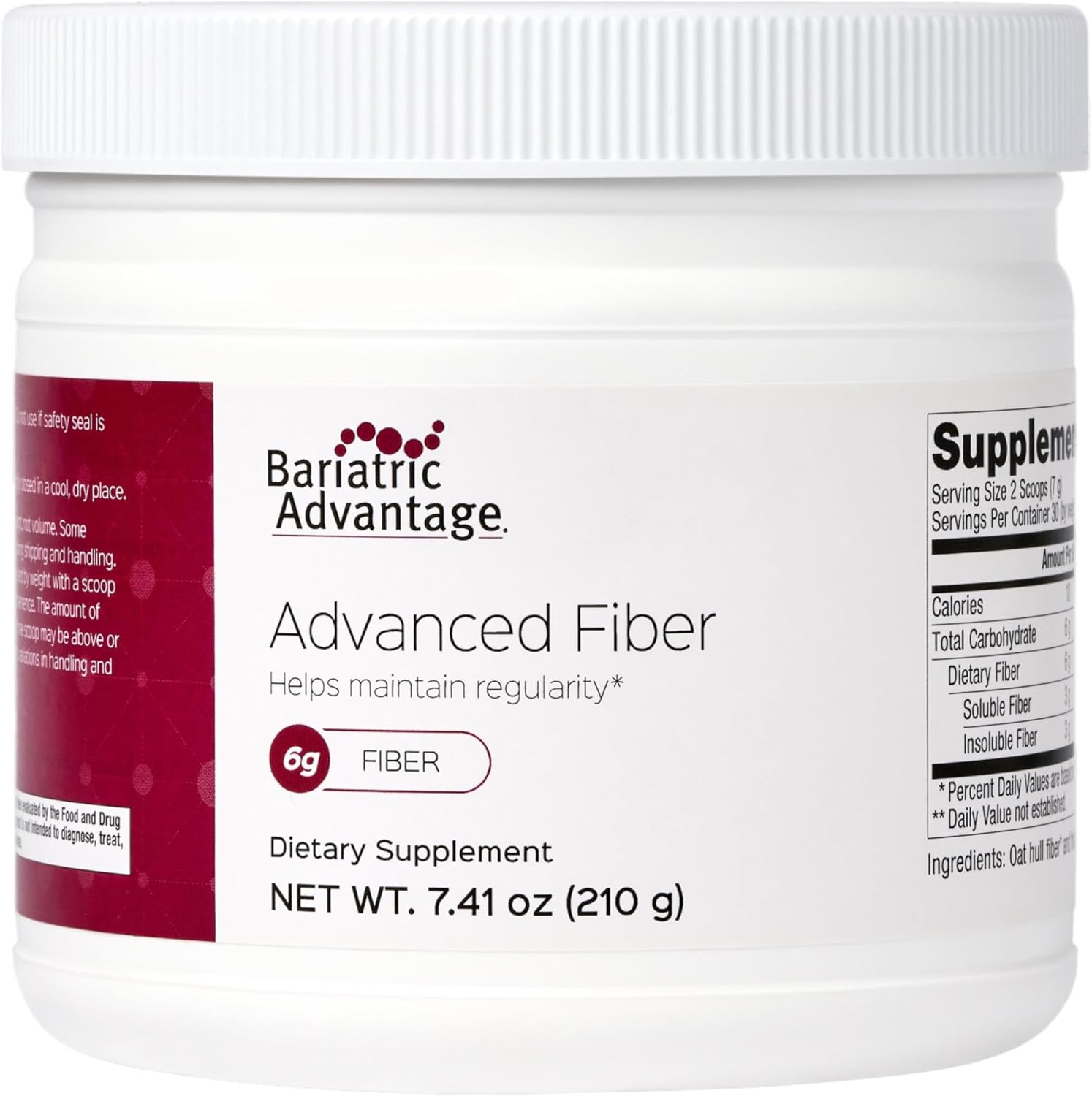 Bariatric Advantage Advanced Fiber – Powdered Formula Supports a Healthy Intestinal Environment and Aids Absorption of Calcium and Magnesium* – Unflavored – 30 Servings