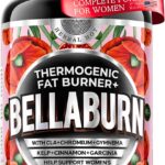 Bellaburn - Belly Fat Burner for Women, Appetite Suppressant for Weight Loss, Metabolism Booster, Thermogenic Fat Burners, Diet Pills that Work Fast, Weight Loss Pills, USA Made, 3rd Party-Tested