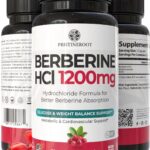 Berberine Supplement 1200mg – Organic Berberine Weight Loss, Metabolic & Heart Health Support – High Absorbency Pure Berberine HCl Formula – 60 Capsules