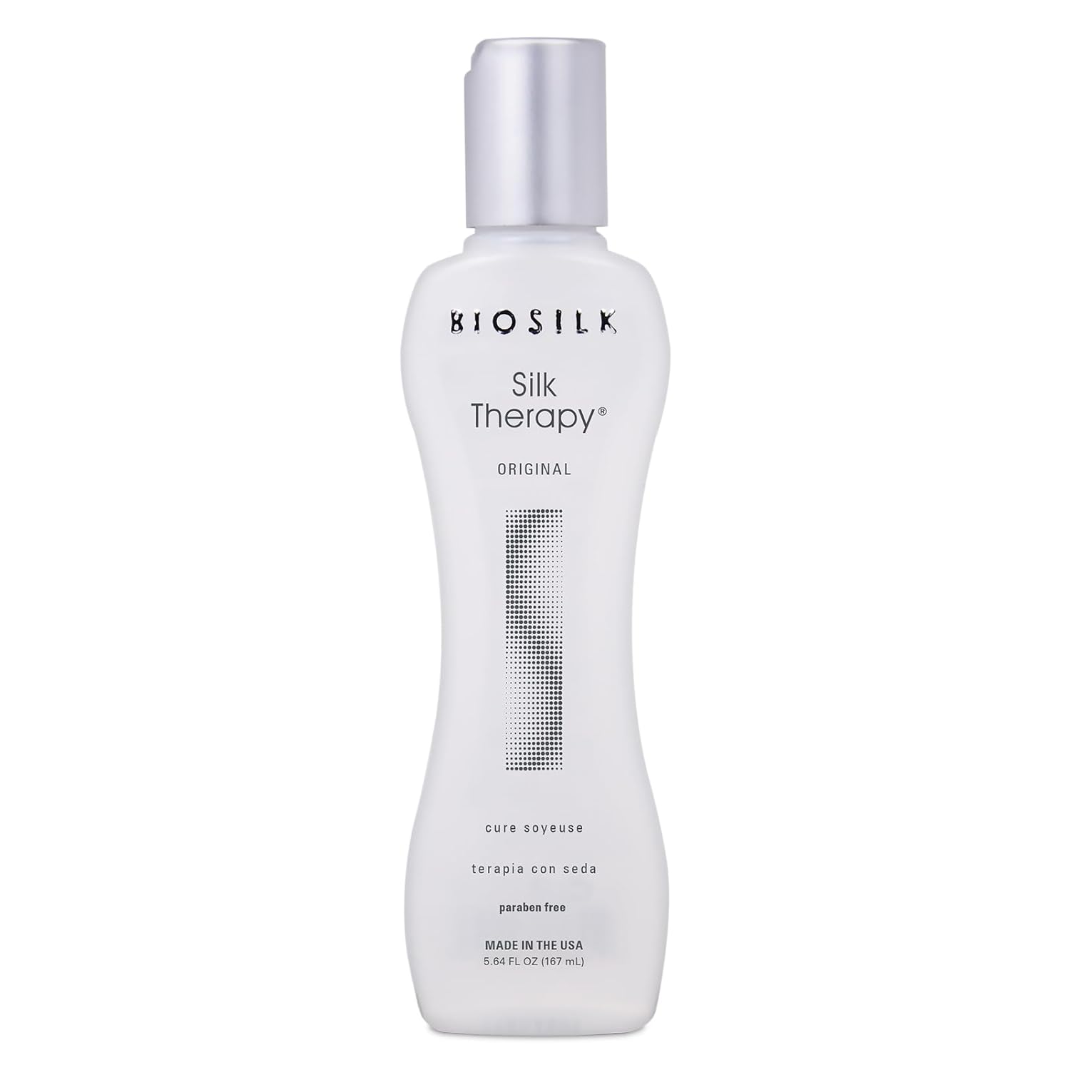 BioSilk Silk Therapy Original, Reconstructing Treatment For Adding Shine & Helping Prevent Split Ends, Sulfate, Paraben, & Cruelty-Free, 5.64 Oz