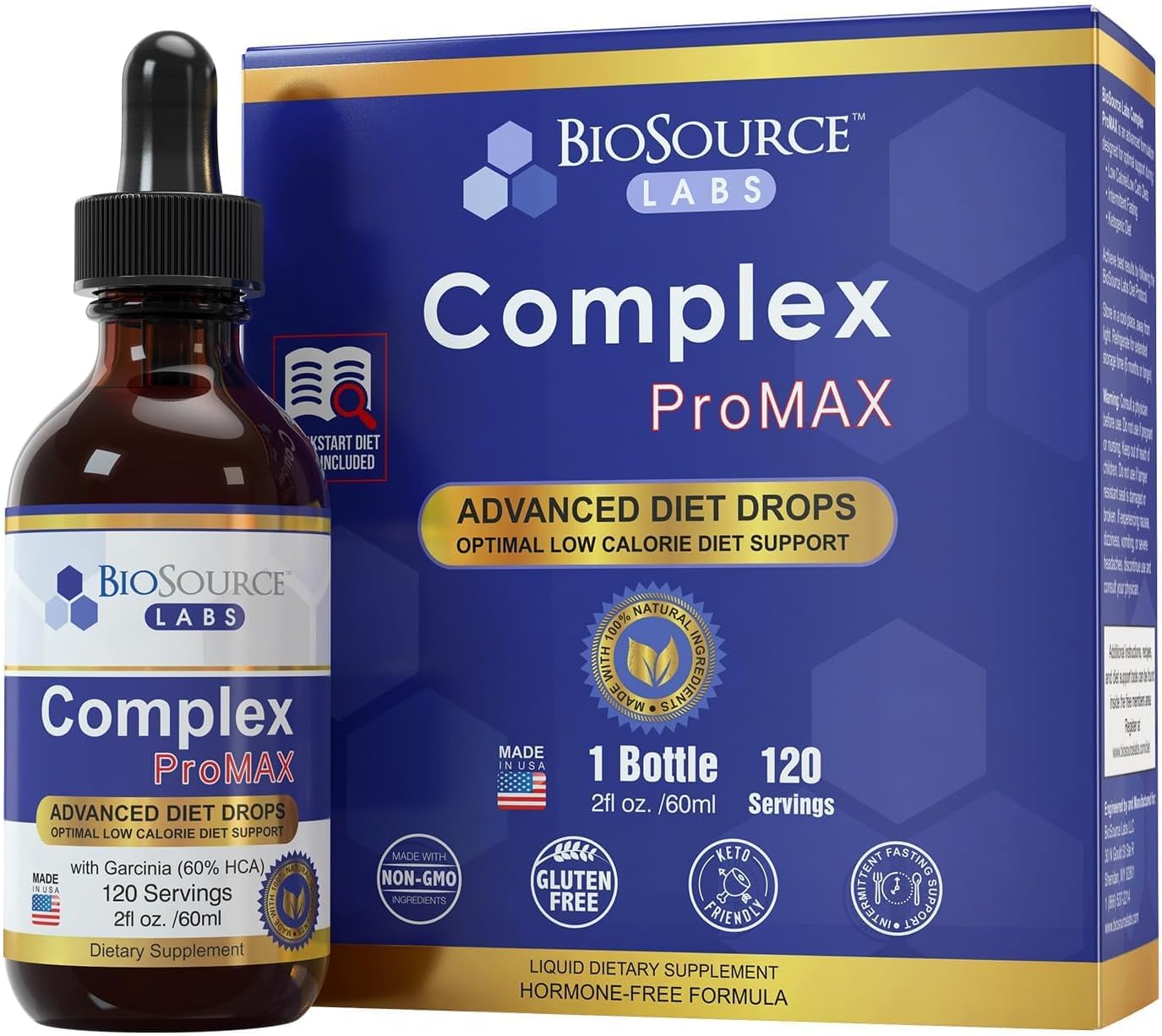 BioSource Labs Complex ProMAX Premium Diet Drops (1 x 2 oz Bottle)