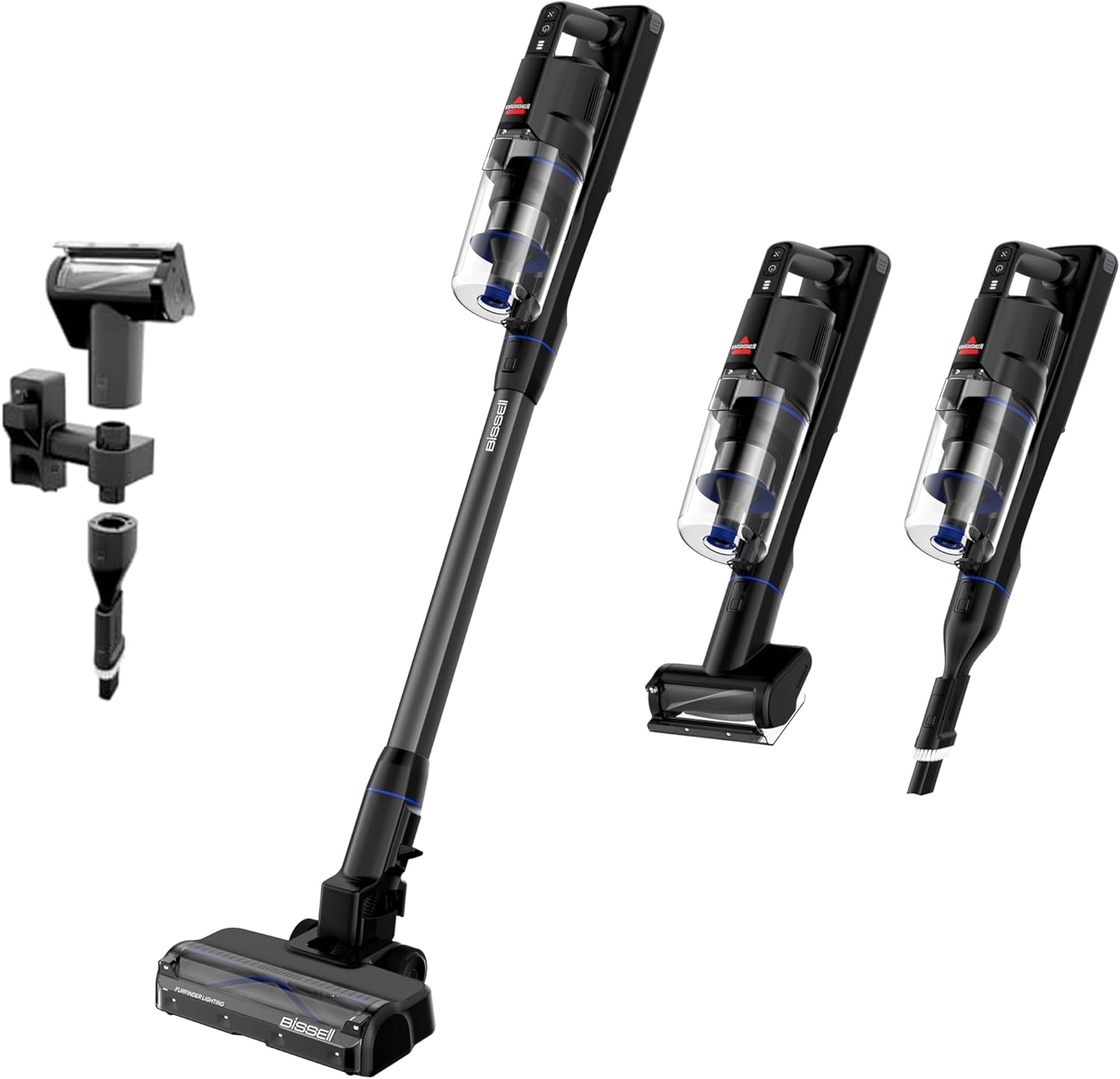 Bissell PowerClean FurGuard 280W Self-Standing Cordless Vacuum w/Self-Cleaning Brush Roll, Strong Suction, Removeable Battery, Wall Mount, Upholstery Tool & Bright Headlights