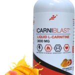 Bricker Labs CARNIBLAST Liquid L-Carnitine 3000mg Carnipure® Sports Nutrition Supplement for Energy, Stamina & Workout Recovery Peach Mango Flavor, 16 Fl Oz, Vegan, Gluten-Free, Non-GMO