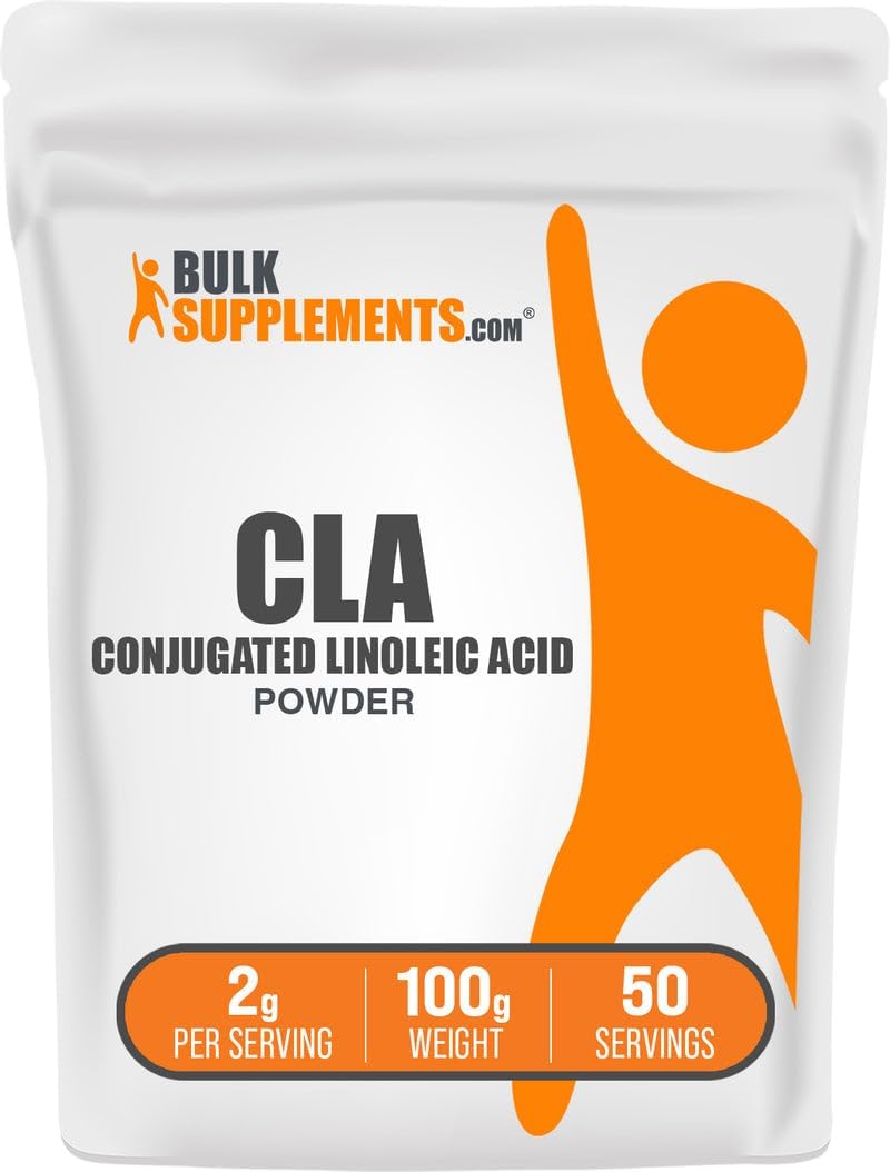 BulkSupplements.com Conjugated Linoleic Acid Powder – CLA Supplement, Nutritional Supplement – Gluten Free, 2g Per Serving, 100g (3.5 oz) (Pack of 1)