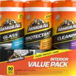 Car Wipes Multi-Pack by Armor All, Cleans Vehicle Interior and Exterior, Includes Armor All Protectant Wipes, Glass Wipes, and Cleaning Wipes, 3-Pack, 30 Car Wipes Each