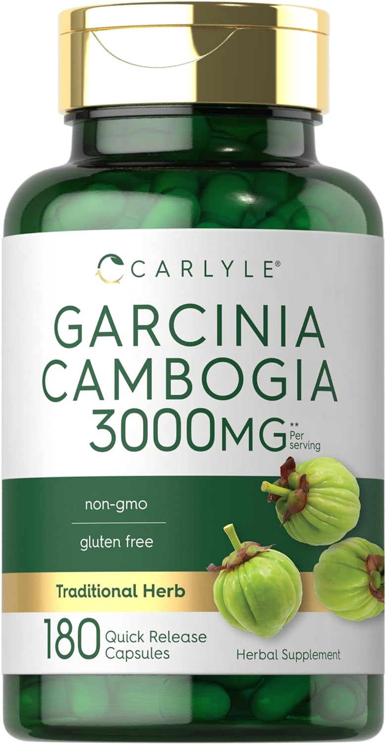 Carlyle Garcinia Cambogia Extract | 180 Capsules | Non-GMO, Gluten Free Supplement