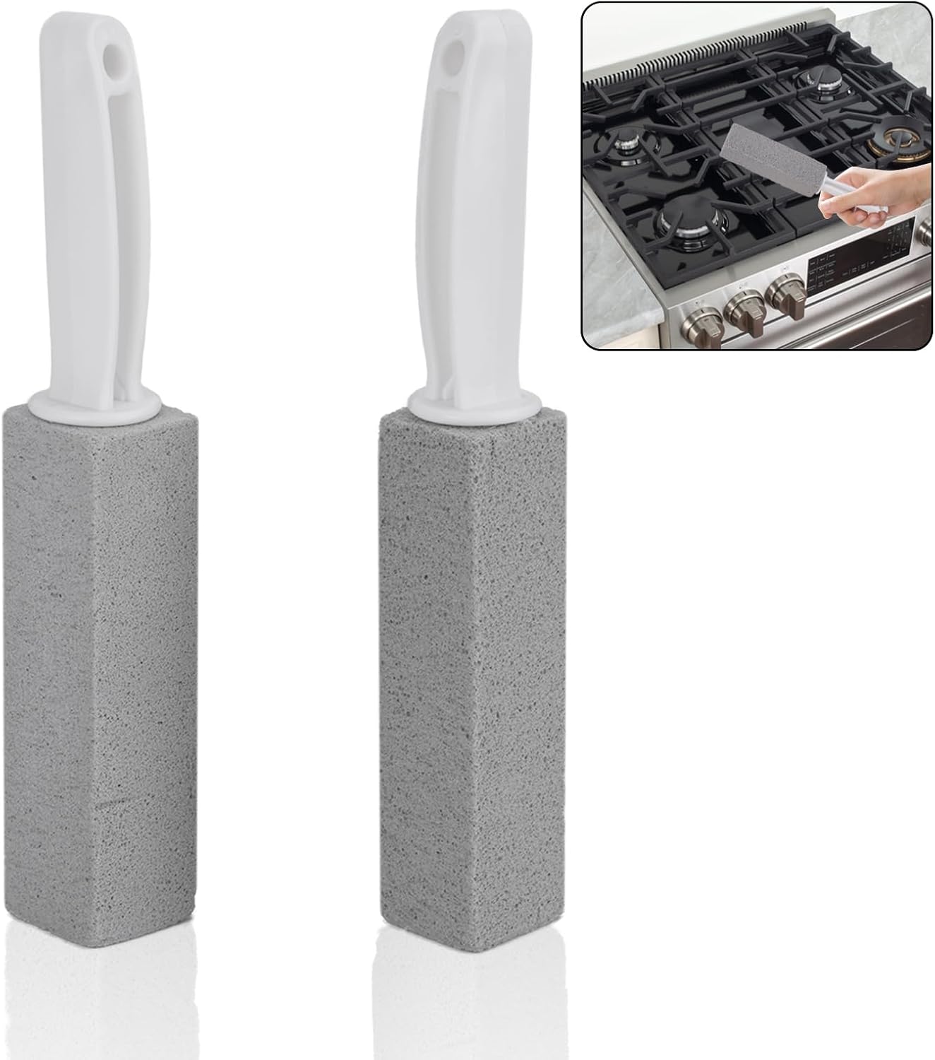 Cleaning Pumice Stone for Stove Grates – 2 Pack to Remove Water Rings and Stains