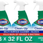 Clorox Clean-Up Multi-Surface Cleaner with Bleach, Original, Spray Bottle, 32 Fl Oz., Pack of 3