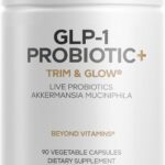 Codeage GLP-1 Probiotic+ - Live Probiotics Akkermansia, Clostridium, Bifidobacterium, Chicory Inulin Probiotic, Prebiotics & Postbiotics Supplement - 500 Million AFU, 3-Month Supply - 90 Capsules