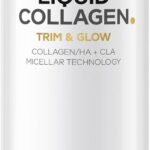 Codeage Liquid Collagen Supplement Vanilla Flavor, Beauty Trim & Glow Liposomal Collagen Peptides, CLA Conjugated Linoleic Acid, Hyaluronic Acid, Vitamin E, Hydrolyzed, Non-GMO, 15.22 fl oz