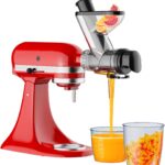 Cofun Masticating Juicer Attachment for KitchenAid, Slow Juicer with Dual Feed Chute, High Juice Yield & Easy to Clean Cold Press Juicer Machine, Compatible with All KitchenAid Stand Mixers