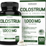 Colostrum Supplement (120 Count) 1000mg Per Serving (Bovine Colostrum Capsules from First Milking Only, Std. to Contain 20% IgG Immunoglobulins) - Grass Fed, No Fillers, Third Party Tested - USA Made