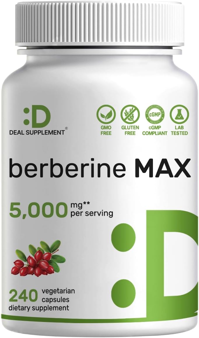 DEAL SUPPLEMENT Berberine Max Supplement with Turmeric, 5000 mg