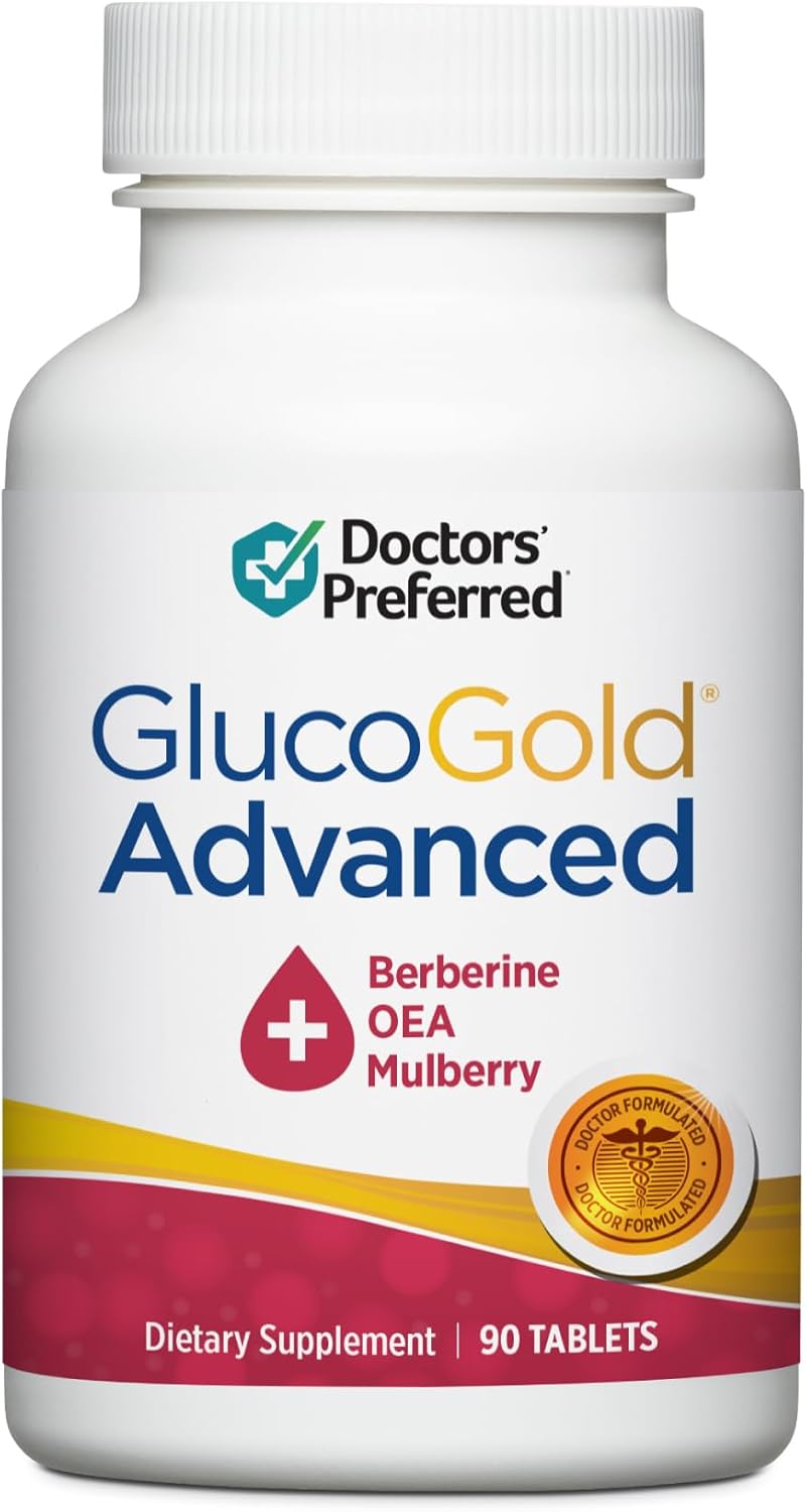 DOCTORS’ PREFERRED Berberine with Cinnamon and Chromium GlucoGold Advanced 1000mg, 90 Tablets