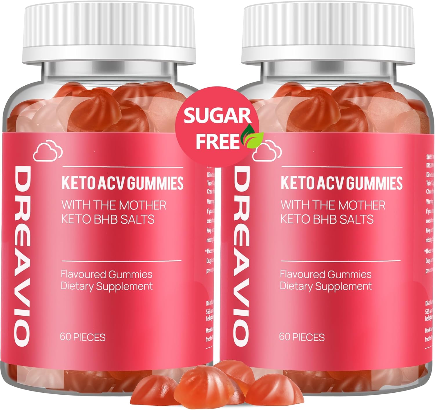 DREAVIO Keto ACV Gummies Advanced Weight Loss- Sugar Free 1000mg Apple Cider Vinegar Gummies for Women & Men, Vegan Keto Apple Cider Vinegar Supplement for Adult