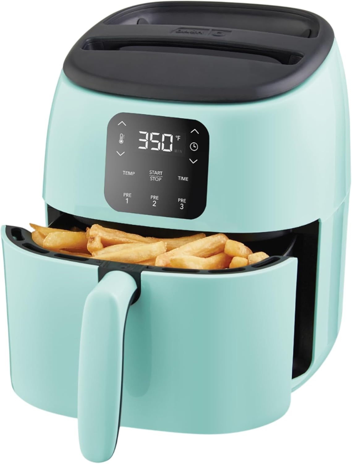 Dash Digital Tasti-Crisp™ Air Fryer – Compact Electric Digital Fryer With Auto Shut-Off Feature – Ideal for Small Spaces – AirCrisp® Technology – 2.6 Quarts – Aqua