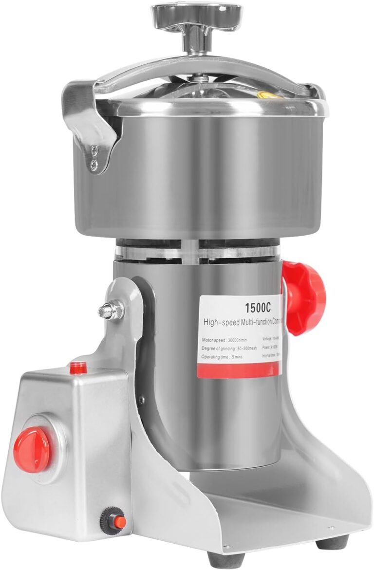 Electric Grain Mill Grinder, 1500g/3.31lbs High-speed 30000r/min Food Grinder, 4100W Flour Mill for Home and Commercial, Countertop Grain Mill for Dry Spice Herbs Grains Coffee Rice Pepper