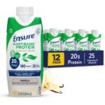Ensure Plant-Based Vegan Protein Vanilla Nutrition Shake I Gluten-Free I Dairy-Free I Soy-Free Bottled Liquid Shake I 12 Pack