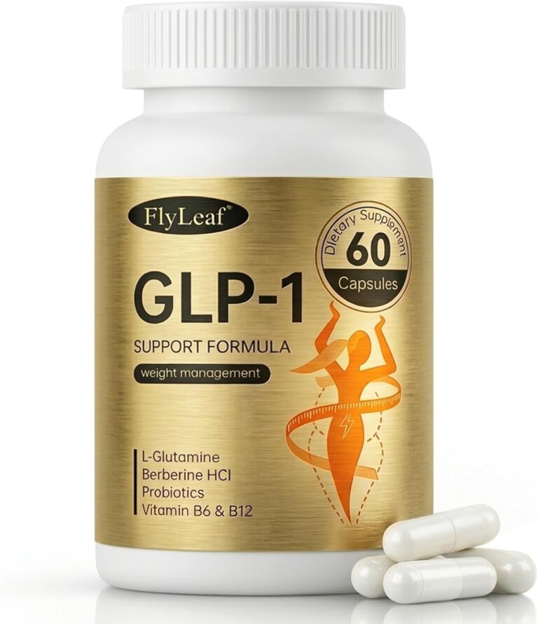 FLYLEAF GLP-1 Supplement for Appetite Control, Daily Weight Management Support - with Berberine HCl, Akkermansia & Probiotics to Help Manage Hunger - Non-GMO, 60 Capsules (1-Month Supply)