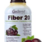 Fiber 20 - High Fiber Supplement for Women & Men, 20g Liquid Soluble Fiber/Serving, Prebiotic & Postbiotic Complex + Vitamins A, D3, E & Magnesium, Gut Health, Digestive Health, 16 fl oz