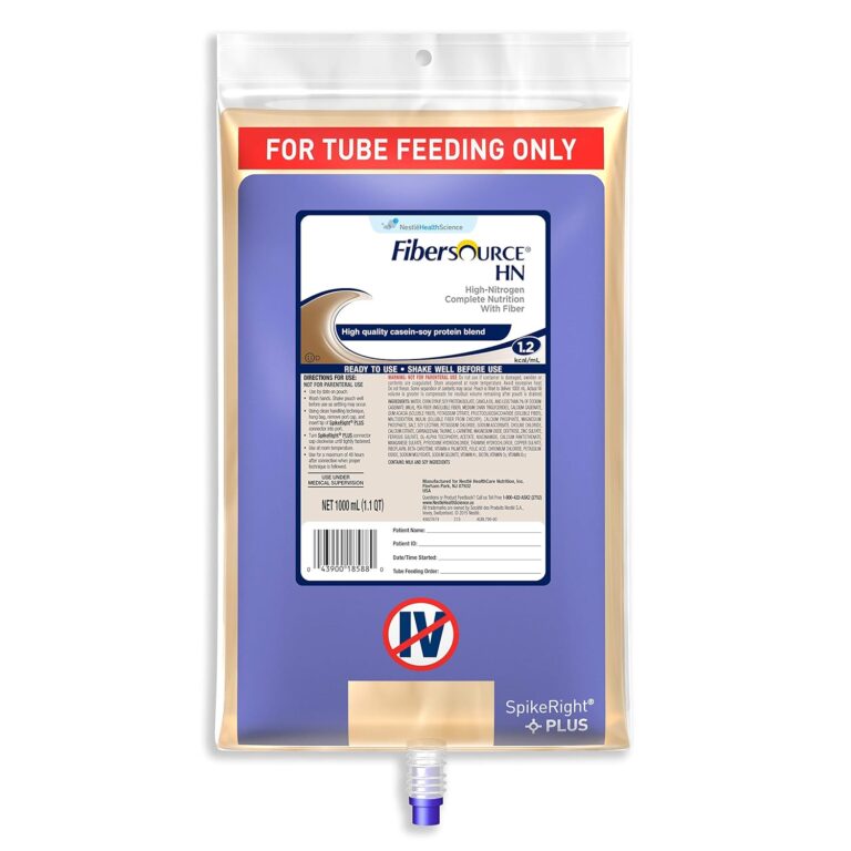 Fibersource HN Nutritionally Complete Liquid Formula Supplement - SpikeRight, 1000 Milliliter -- 6 per case.