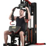 Fitvids Home Gym Equipment, Multifunctional Full Body Workout Weight Machine Station with Weight Stack, All in One Exercise Equipment with Pulley System & Seated Rowing for Home Gym Strength Training