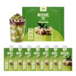 Flimeal GreenTea Matcha Protein Shake, With Crunchy Protein Balls, Protein Smoothie Powder - 21g Protein, Low Sugar, Keto-Friendly Meal Replacement Shake, 1.59oz, 7packs, 7 Servings (7 Packs X 1.59 oz)