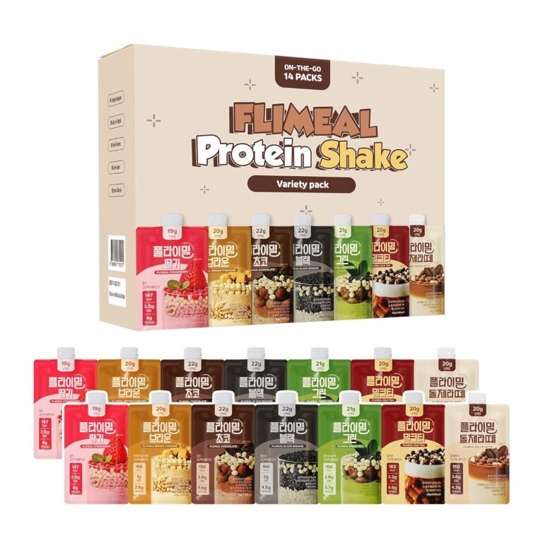 Flimeal Variety Pack Protein Shake, 20g+ Protein, Low Sugar, Keto-Friendly Meal Replacement Shake, With Crunchy Protein Balls (14 Servings, Variety)
