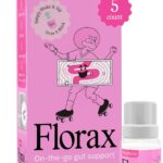 Florax - Liquid Probiotic - On-The-go Gut Support for Women, Men, and Children - Vegan, Gluten Free, Lactose Free, Soy Free and Preservative Free - Raspberry Flavor - 5 Vials