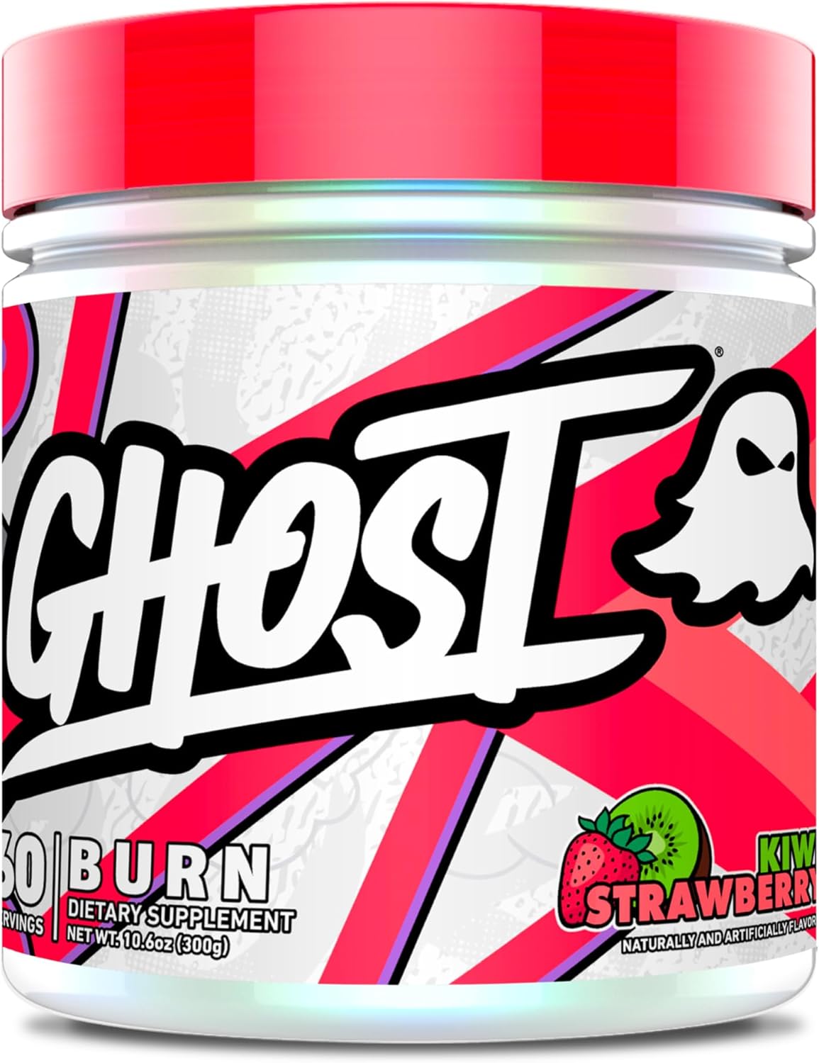 GHOST Burn Weight Management Powder, Kiwi Strawberry (60 Servings) – Metabolism & Energy Support Supplement for Men & Women – Natural Caffeine, L-Carnitine & L-Tyrosine – Soy & Sugar-Free, Vegan