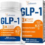 GLP-1 Supplement for Women, 3X Targeted Formula, Gentle on the Stomach, GLP-1 with Akkermansia Probiotic, Berberine HCI & Chicory Inulin, Natural GLP1 for Digestion & Gut Health - Vegan, 60 Capsules