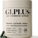 GLP-1 Support Supplement for Nausea, Bloating & Gut Health – Synbiotic Pre, Pro & Postbiotic for Women & Men for GLP-1 Users — Injection & Oral Users – Pharmacist Formulated, 20-in-1 (60 Capsules)