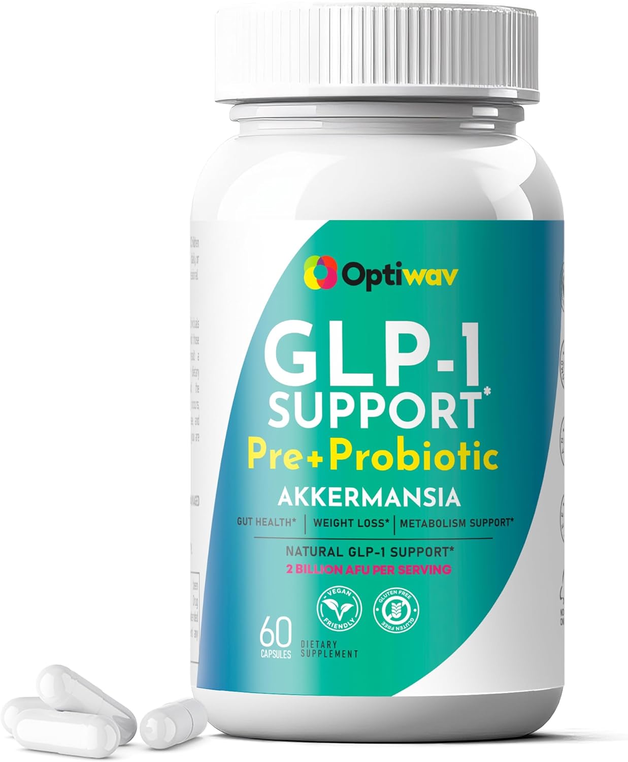 GLP-1 Support Weight Loss Pre + Probiotic Akkermansia Supplement – Women Men Natural Appetite Suppressant & Metabolism Booster – Daily Support to Activate Hunger Control Curb Cravings Gut & Fat Burn