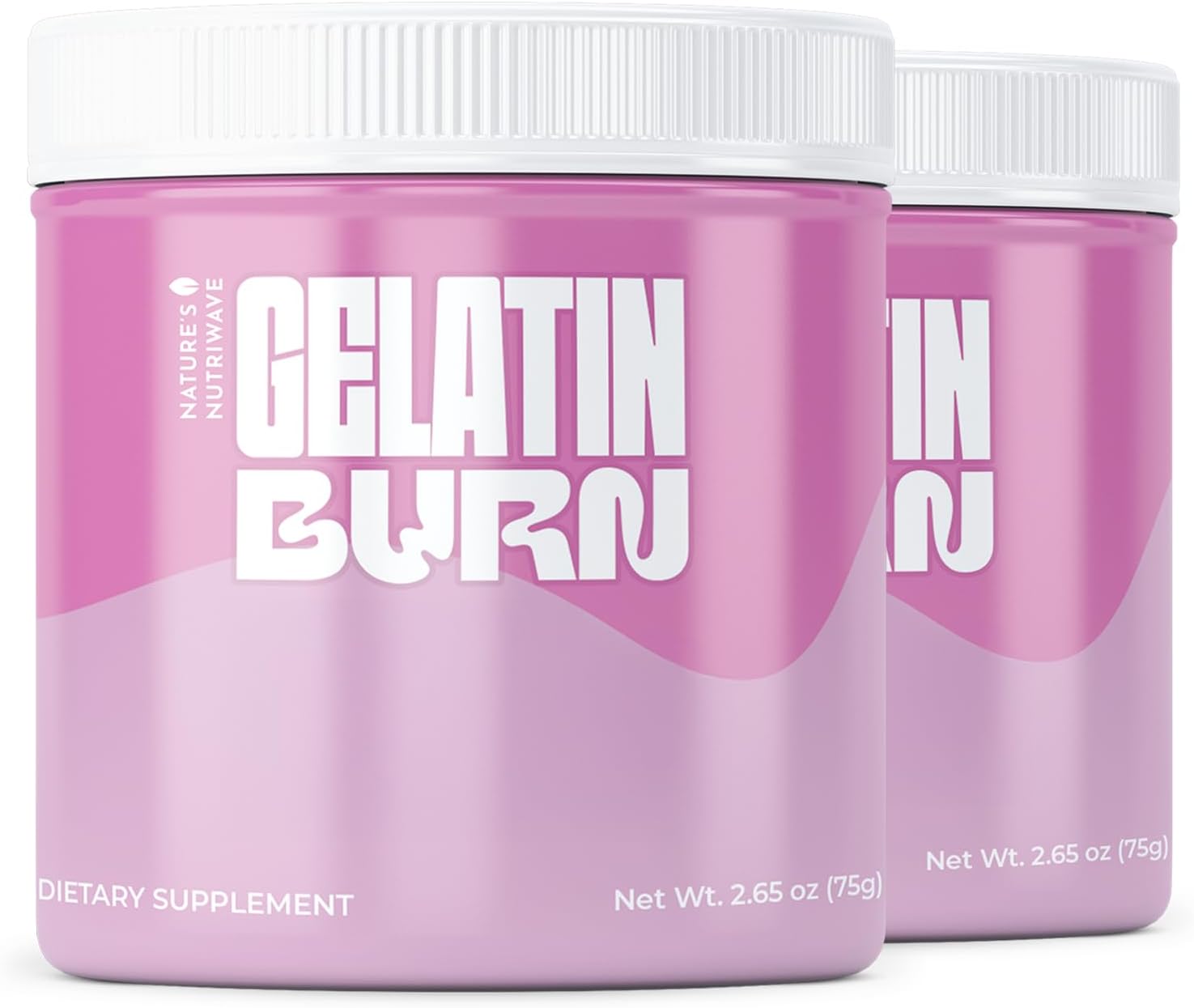 Gelatin Burn – Natural Powder Supplement with Vitamins, Minerals & Botanical Extracts – Non-GMO, Easy to Mix, USA Made – 2.65Oz, 75g, 30 Servings, 2 Month Supply
