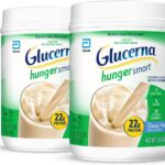 Glucerna Hunger Smart Diabetes Care Powder, Classic Vanilla, Diabetic Snack Replacement to Support Blood Sugar Management, 22g Protein, 130 Calories, 22.3 Oz, 2 Pack