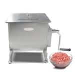 Hakka 15lb/7.5L Manual Meat Mixer, Stainless Steel 10L Fixed Tank Meat Mixer for Sausage (Mixing Max.15lb for Meat)