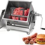 Hakka Manual Meat Mixer 45lb/22.5L, Tiltable Tank 30L Stainless Steel Updated Commerial Food Mixer for Meat and Seasonings, Sausage, Burger, Patty