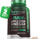 Herbtonics Raw Apple Cider Vinegar Capsules 1500mg with Mother | Weight Management, Detox & Digestion Formula with GLP-1 Support | Unfiltered ACV for Metabolic Support | 120 Vegan Capsules