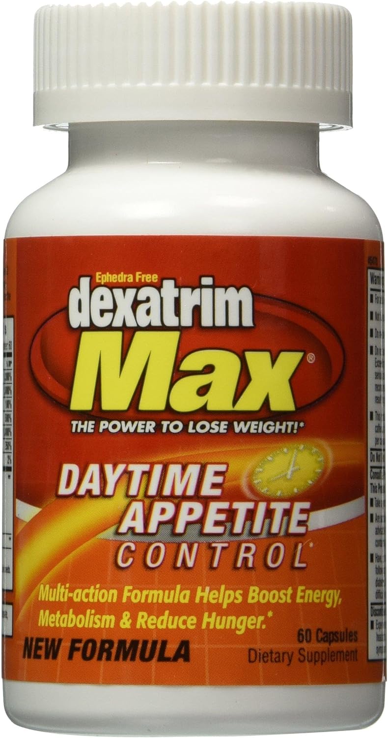 ILIOS Dexatrim Max Daytime Appetite Control – Appetite Suppressant & Weight Loss Supplement for Men and Women – Helps Support Energy & Metabolism – 60 Capsules Packaging